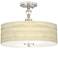 Giclee Gallery 16" Birch Blonde Shade with Crystal Ceiling Light