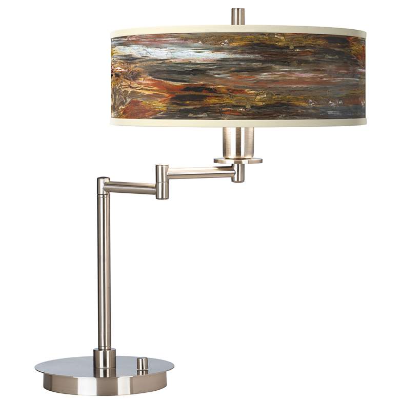 Image 1 Giclee Gallery 20 1/2" Embracing Change Giclee CFL Swing Arm Desk Lamp