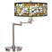 Giclee Gallery 20 1/2" Magnolia Mosaic Shade Swing Arm LED Desk Lamp