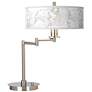 Giclee Gallery 20 1/2" Marble Glow Shade Modern LED Swing Arm Lamp