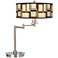 Giclee Gallery 20 1/2" Modern Squares Adjustable Swing Arm LED Lamp