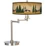 Giclee Gallery 20 1/2" Moose Lodge Shade Adjustable Swing Arm LED Lamp