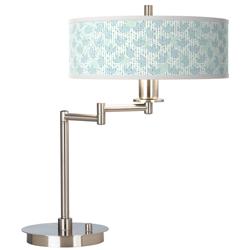 Giclee Gallery 20 1/2&quot; Spring Shade Modern LED Swing Arm Desk Lamp