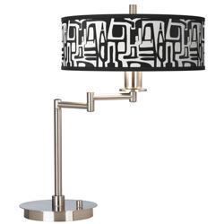 Giclee Gallery 20 1/2&quot; Tempo Shade CFL Swing Arm Desk Lamp
