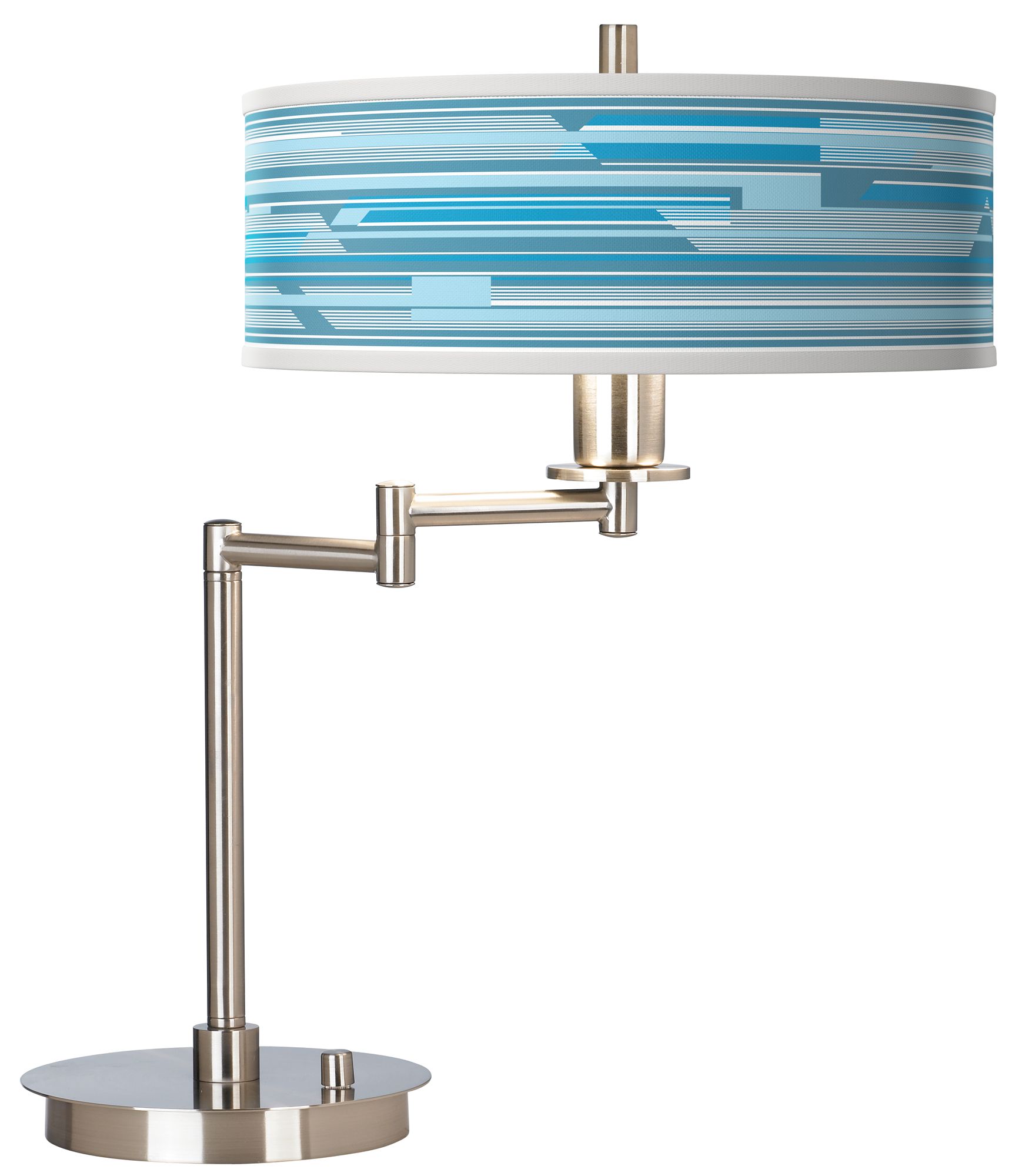 Image Giclee Gallery 20 1/2" Urban Stripes Giclee CFL Swing Arm Desk Lamp