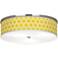 Giclee Gallery 20 1/4" Honeycomb Yellow Shade Nickel Ceiling Light