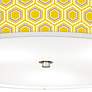 3_Giclee Gallery 20 1/4" Honeycomb Yellow Shade Nickel Ceiling Light more views