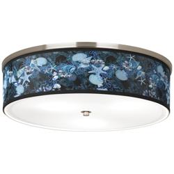 Giclee Gallery 20 1/4&quot; Wide Blue Seas Shade Nickel Ceiling Light