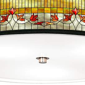 Image3 of Giclee Gallery 20 1/4" Wide Lily Shade with Nickel Ceiling Light more views