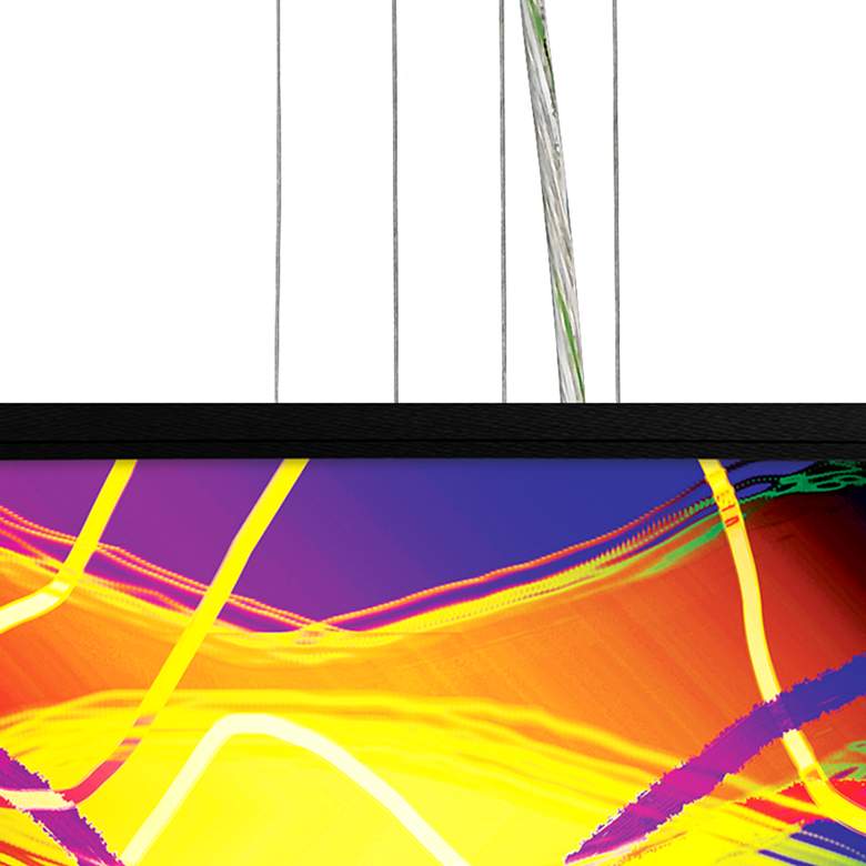 Image 2 Giclee Gallery 24" Colors in Motion Shade 4-Light Pendant Chandelier more views