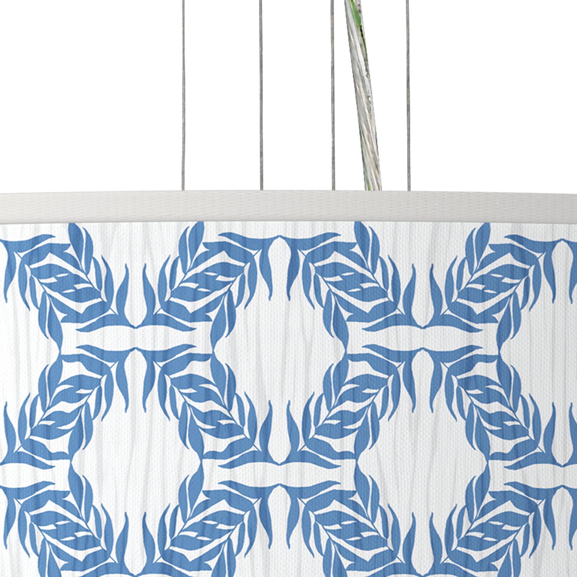 Image 2 Giclee Gallery 24" Wide 4-Light Blue Leaf Symmetry Pendant Chandelier more views