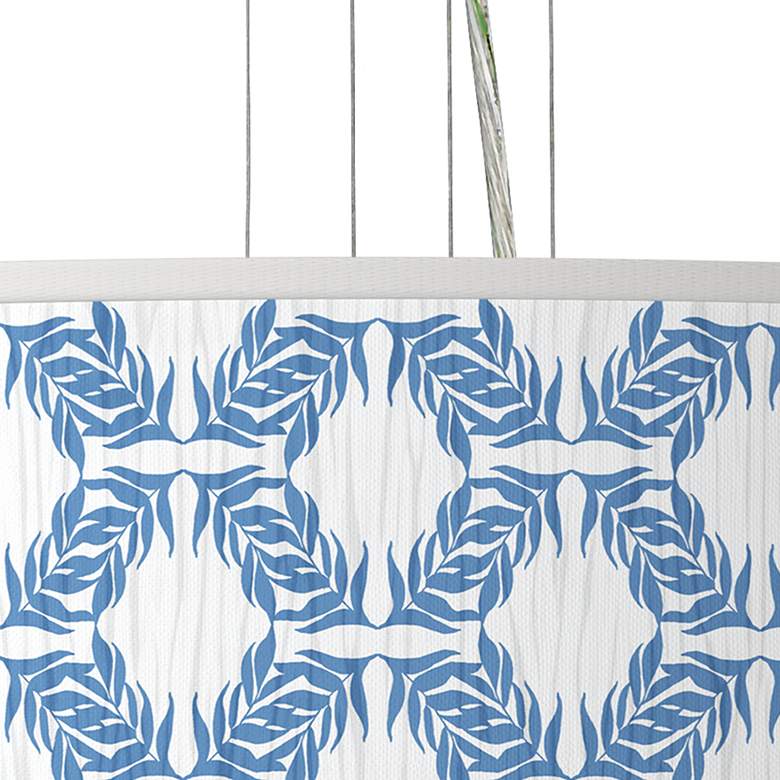 Image 2 Giclee Gallery 24" Wide 4-Light Blue Leaf Symmetry Pendant Chandelier more views