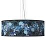 1_Giclee Gallery 24" Wide 4-Light Blue Seas Shade Pendant Chandelier