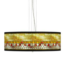 Giclee Gallery 24&quot; Wide 4-Light Tiffany Lily Shade Drum Pendant