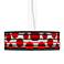 Giclee Gallery 24" Wide Red Balls Shade 4-Light Pendant Chandelier