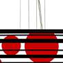 Giclee Gallery 24" Wide Red Balls Shade 4-Light Pendant Chandelier