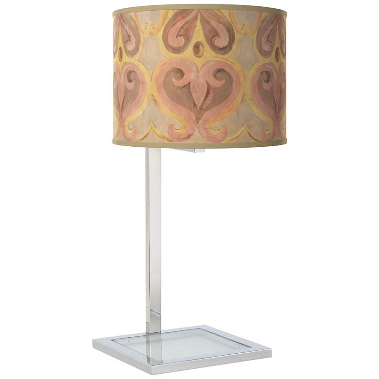 Image 1 Giclee Gallery 28" High Aurelia Shade with Glass Inset Table Lamp
