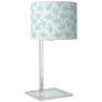 Giclee Gallery 28" Spring Shade with Glass and Chrome Table Lamp