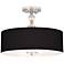Giclee Gallery All Black Shade 16" Wide Semi-Flushmount Ceiling Light
