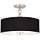 Giclee Gallery All Black Shade 16" Wide Semi-Flushmount Ceiling Light