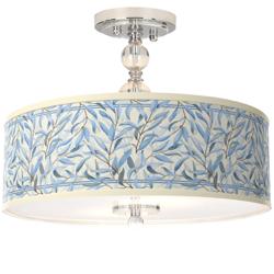 Giclee Gallery Amity 16&quot; Wide Chrome Semi-Flush Ceiling Light