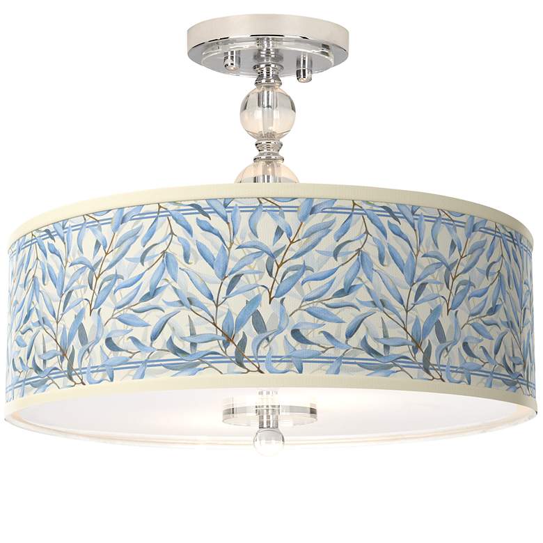 Image 1 Giclee Gallery Amity 16 inch Wide Chrome Semi-Flush Ceiling Light