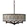 Giclee Gallery Ava 20" Calathea Gem 6-Light Bronze Pendant Chandelier