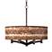 Giclee Gallery Ava 20" Red Rock 6-Light Bronze Pendant Chandelier