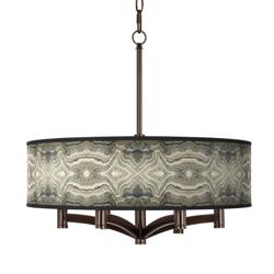 Giclee Gallery Ava 20&quot; Sprouting 6-Light Bronze Pendant Chandelier