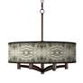 Giclee Gallery Ava 20" Sprouting 6-Light Bronze Pendant Chandelier