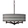 Giclee Gallery Ava 20" Stripes Noir 6-Light Bronze Pendant Chandelier