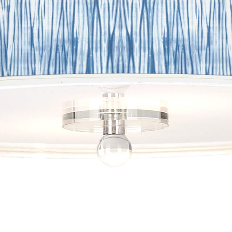 Image 3 Giclee Gallery Beachcomb Blue 16" Wide Semi-Flush Ceiling Light more views