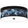 Giclee Gallery Blue Seas Pattern 14" Bronze LED Ceiling Light