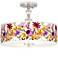 Giclee Gallery Bountiful Blooms 16" Wide Semi-Flush Ceiling Light