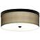 Giclee Gallery Burlap Print 14" Wide Bronze LED Ceiling Light