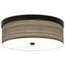 Giclee Gallery Cedar Zebrawood 14" Wide Bronze LED Ceiling Light