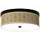 Giclee Gallery Colette Tan Pattern 14" Wide Bronze LED Ceiling Light