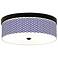 Giclee Gallery Color Weave Pattern 14" Wide Bronze LED Ceiling Light