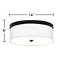 Thumbnail3 of Giclee Gallery Craftsman Mosaic 14" Wide Bronze LED Ceiling Light more views