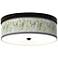 Giclee Gallery Eucalyptus Pattern 14" Wide Bronze LED Ceiling Light