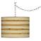 Giclee Gallery Faux Bamboo Wrap 13 1/2" Wide Plug-In Swag Pendant