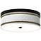 Giclee Gallery Faux Pleated Pattern 14" Wide Bronze LED Ceiling Light