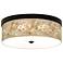 Giclee Gallery Floral Spray Shade 14" Wide Bronze LED Ceiling Light
