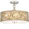 Giclee Gallery Floral Spray Shade 16" Wide Semi-Flush Ceiling Light