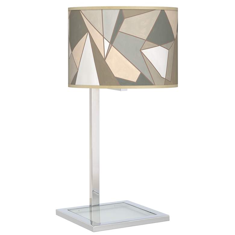 Image 1 Giclee Gallery Glass Inset 28" Modern Mosaic I Shade Table Lamp