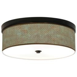 Giclee Gallery Interweave Patina 14" Wide Bronze LED Ceiling Light