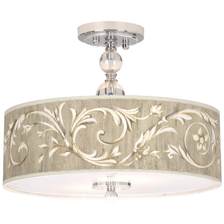 Image 1 Giclee Gallery Laurel Court 16" Wide Semi-Flush Ceiling Light