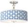 Giclee Gallery Leaf Symmetry 16" Wide Semi-Flush Ceiling Light