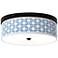 Giclee Gallery Leaf Symmetry Pattern 14" Wide Bronze LED Ceiling Light