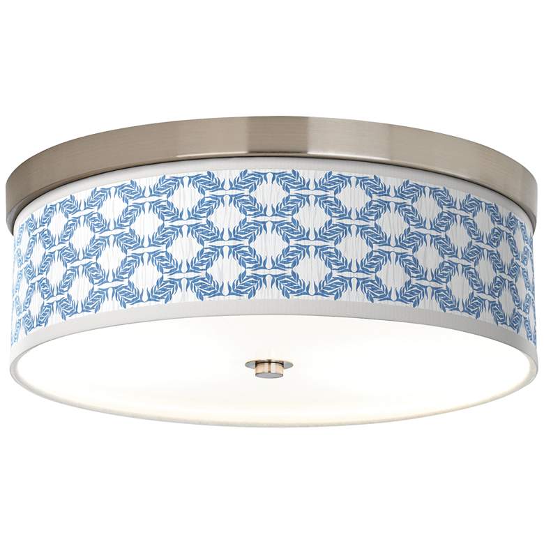 Image 1 Giclee Gallery Leaf Symmetry Shade 14" Flushmount Ceiling Light